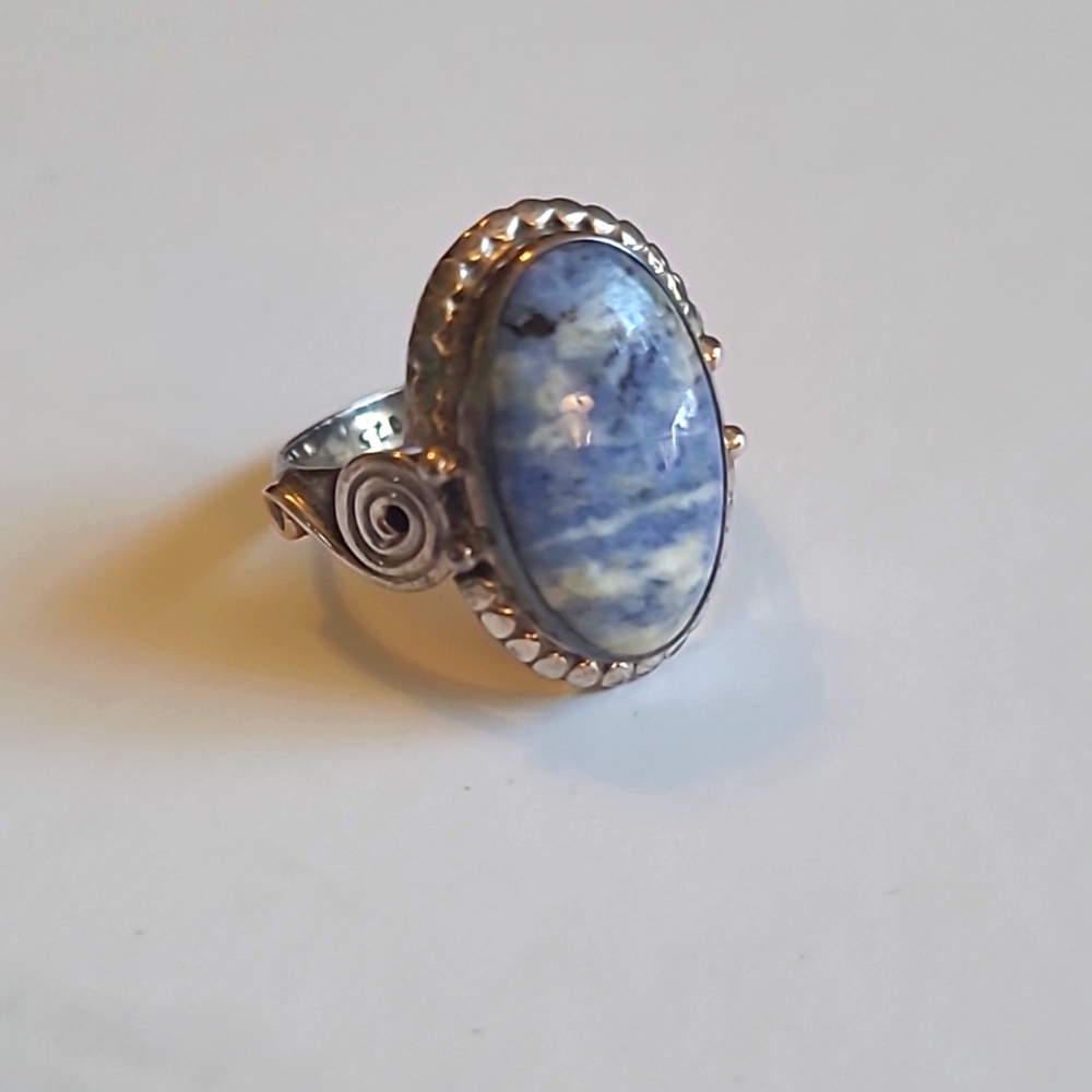 Vintage Style Sodalite Sterling Ring